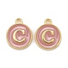 Golden Plated Alloy Enamel Charms X-ENAM-S118-07C-1