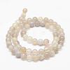 Natural Striped Agate/Banded Agate Bead Strands G-K155-D-6mm-02-2