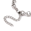 304 Stainless Steel Rolo Chain Bracelet for Men Women BJEW-E031-06P-01-3