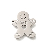 201 Stainless Steel Laser Cut Connector Charms STAS-R132-10P-1