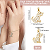 6Pcs Brass Micro Pave Cubic Zirconia Pendants ZIRC-BBC0003-10-2