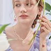 8Pcs 4 Colors Transparent Glass Pendants GLAA-GA0002-31-5