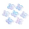 Baking Paint Transparent Glass Bead Caps DGLA-N014-04B-1