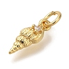 Rack Plating Brass Micro Pave Cubic Zirconia Charms KK-I720-56G-2
