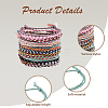 40Pcs 20 Colors Adjustable Cotton Cord Bracelets Braided for Men Women BJEW-DC0001-26-4