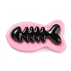 Black & Pink Opaque Resin Cabochons CRES-P026-A06-1