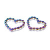 Rack Plating Rainbow Color Alloy Linking Rings PALLOY-S180-306-3
