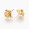 Brass Stud Earring Findings KK-O116-14G-2