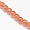 Electroplate Crystal Glass Round Beads Strands EGLA-F037-6mm-A07-1