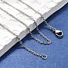 Tarnish Resistant 304 Stainless Steel Cable Chain Necklaces NJEW-E026-04P-4