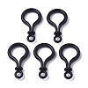 Opaque Solid Color Bulb Shaped Plastic Push Gate Snap Keychain Clasp Findings LS-KY-T021-01A-1