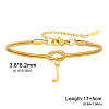 304 Stainless Steel Initial Charm Bracelets FS-WGD8E41-26-1