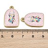 Printed 304 Stainless Steel Enamel Pendants SA-CBA1ED9-16G-02-3