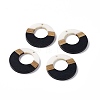 Opaque Resin & Walnut Wood Pendants RESI-M027-03I-3