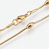 304 Stainless Steel Snake Chain Necklaces X-NJEW-G313-15G-2