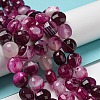Natural Banded Agate Beads Strands G-K351-A10-03-2