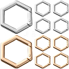 10Pcs 2 Colors Zinc Alloy Spring Gate Rings FIND-SP0004-34B-1