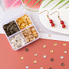 1600Pcs 4 Colors 8-Petal Iron Bead Caps IFIN-CJ0001-64-6