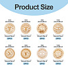 200Pcs 8 Styles Wood Buttons BUTT-TA0001-34-4