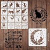 PET Hollow out Drawing Painting Stencils Sets DIY-WH0172-377-2