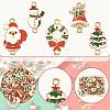 30Pcs 5 Styles Christmas Alloy Enamel Links FIND-FS0004-93-2