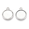 Tibetan Style Alloy Pendants Cabochon Settings PALLOY-N178-12AS-C-1