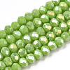 Electroplate Glass Beads Strands EGLA-A034-P8mm-B24-1
