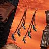 Halloween Themed Bat Alloy Enamel Dangle Earrings EJEW-JE06071-2