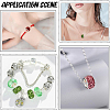 Handmade Polymer Clay Rhinestone European Large Hole Beads with Silver Color Plated Brass Cores FPDL-PA0001-02A-5