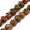 Natural Unakite Beads Strands G-T138-42-4