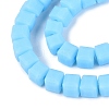 Opaque Frosted Glass Beads Strands GLAA-N072-01A-B08-3
