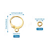 Brass Huggie Hoop Earring Findings & Open Jump Rings KK-TA0007-83G-11