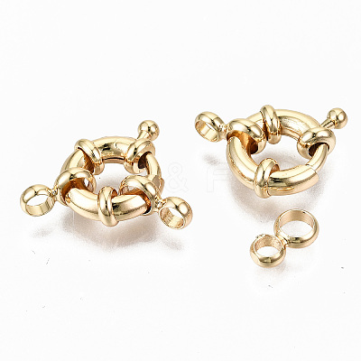 Brass Spring Ring Clasps X-KK-S356-112G-NF-1