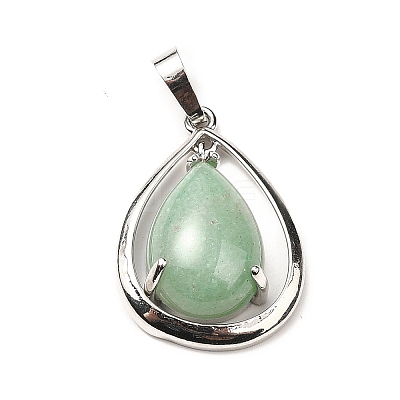 Natural Green Aventurine Pendants G-B033-04P-23-1
