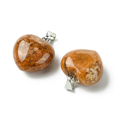 Natural Cherry Blossom Agate Pendants G-F820-10A-18-1