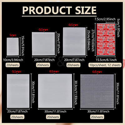 100Pcs 5 Styles Rectangle and Square Double-Sided EPE Foam Resealable Bags ABAG-BC0001-75-1