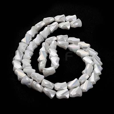 Electroplated Glass Beads Strands GLAA-G092-A-03-1