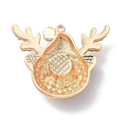 Christmas Zinc Alloy Rhinestone Pendnats PALLOY-K008-02A-KCG-1