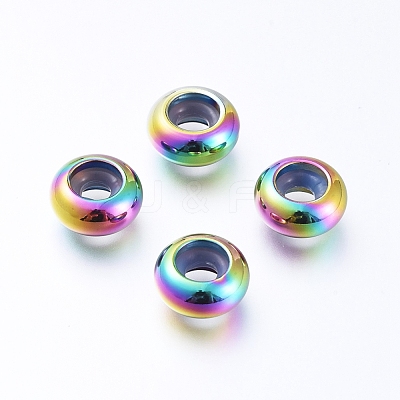 PVD Vacuum Plating 202 Stainless Steel Beads STAS-F148-9mm-07M-1