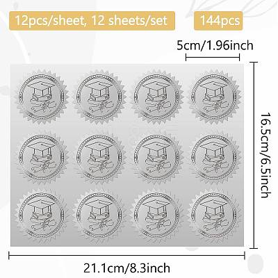 12 Sheets PET Adhesive Wax Seal Stickers DIY-WH0524-003-1