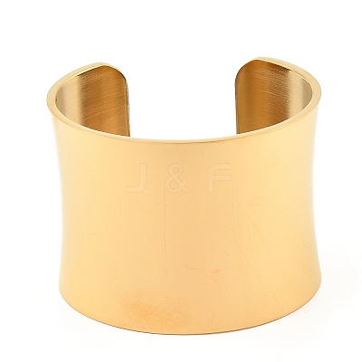 304 Stainless Steel Open Cuff Bangles BJEW-U015-01G-1