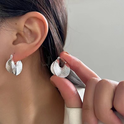 Alloy Fan Hoop Earrings FS-WGBAD33-01-1