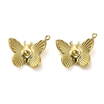 304 Stainless Steel Pendants Rhinestone Setting STAS-L022-105G-1