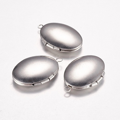 Tarnish Resistant 316 Stainless Steel Locket Pendants STAS-G168-15P-1