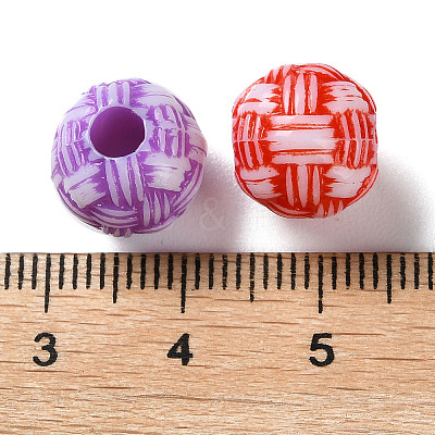 Opaque Acrylic European Beads SACR-P031-05A-1
