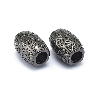 Rack Plating Brass European Beads KK-O125-06B-1