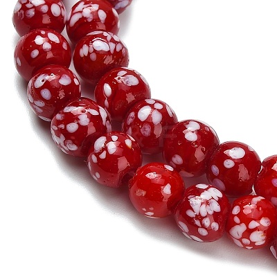 Handmade Lampwork Beads Strands LAMP-H071-01B-04-1