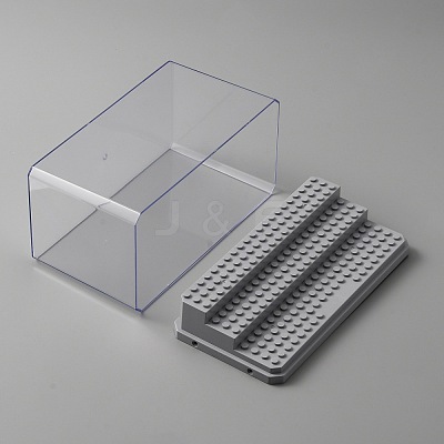 3-Tier Transparent Acrylic Mini Building Block Presentation Boxes ODIS-WH0025-78B-1