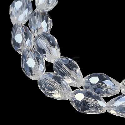 Transparent Electroplate Glass Beads Strands EGLA-N013-T6mm-B01-1