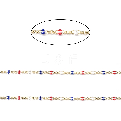 Enamel Oval Link Chains CHC-K014-10G-06-1